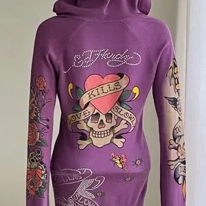 Ed Hardy | Tops | Ed Hardy Purple Love Kills Slowly Womens  display picture 1